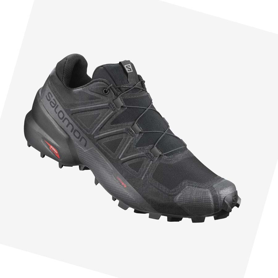 Salomon SPEEDCROSS 5 WIDE Erkek Patika Koşu Ayakkabısı Siyah | TR 3524DFM